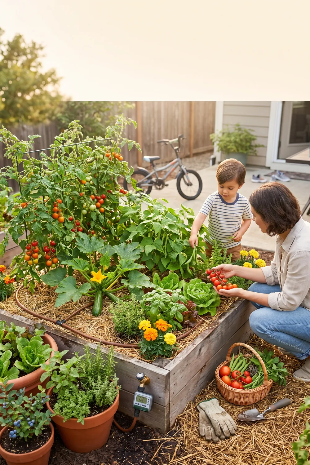 Easy Backyard Vegetable Garden Ideas for Busy Families