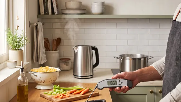 Three Tools That Actually Earned Counter Space: Shears, Kettle, Thermometer